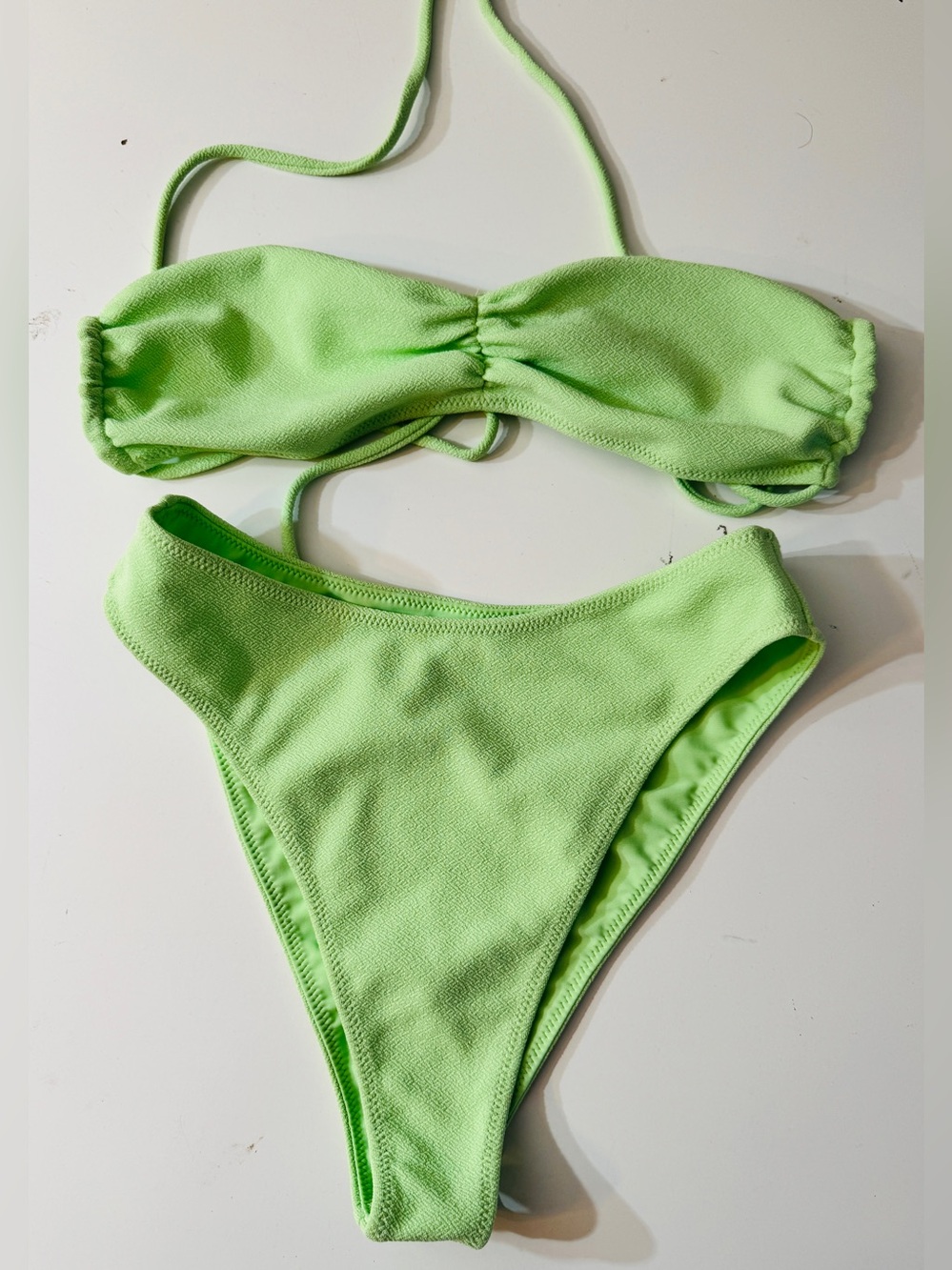 TJ  Swim Lime Green Two-Piece Swim Set. Retail 180.00 Never Worn!
